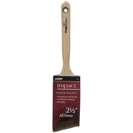 LINZER Linzer 2125N-2.5 Paint Brush, 2-1/2 in W, Polyester Bristle, Angle Sash Handle 2125-2.5